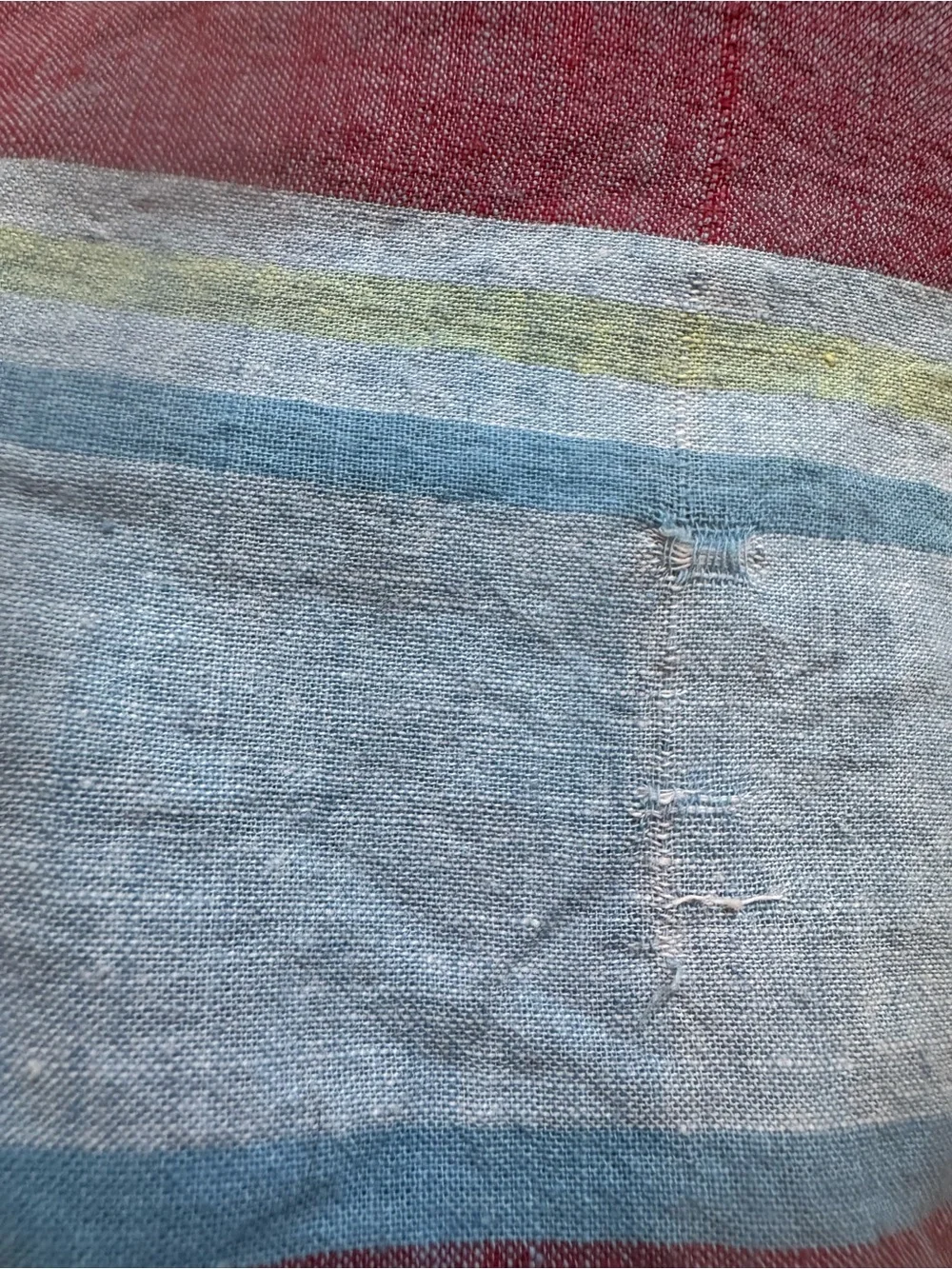 Vintage Ralph Lauren Home Madras Patchwork Plaid Cotton Shower Curtain